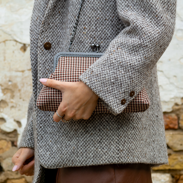 Clutch AIDA BIANCO/BORDEAUX