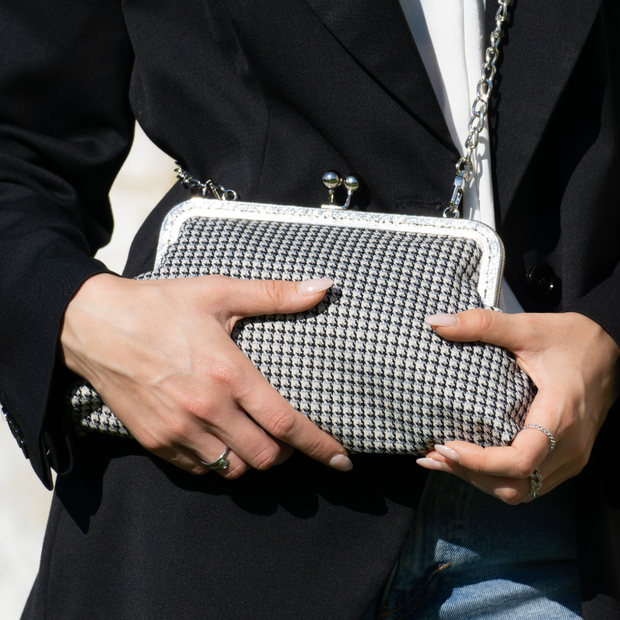 Clutch AIDA BIANCO/NERO